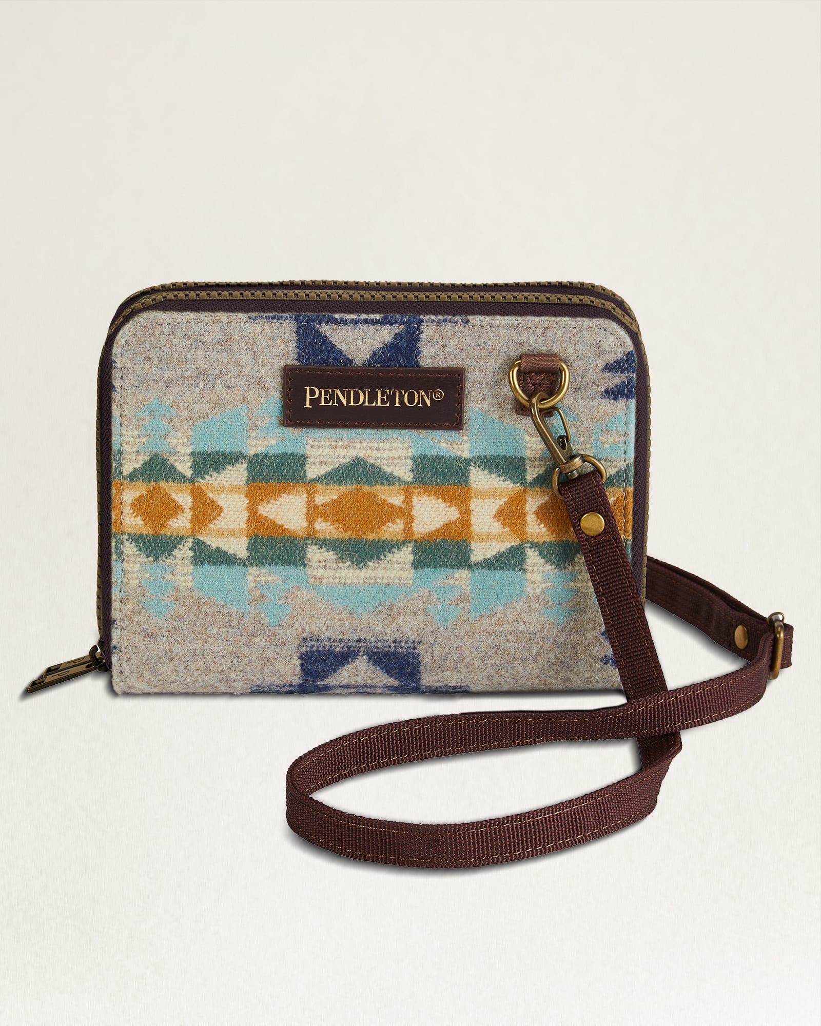 DESERT DAWN WOOL/LEATHER CROSSBODY ORGANIZER